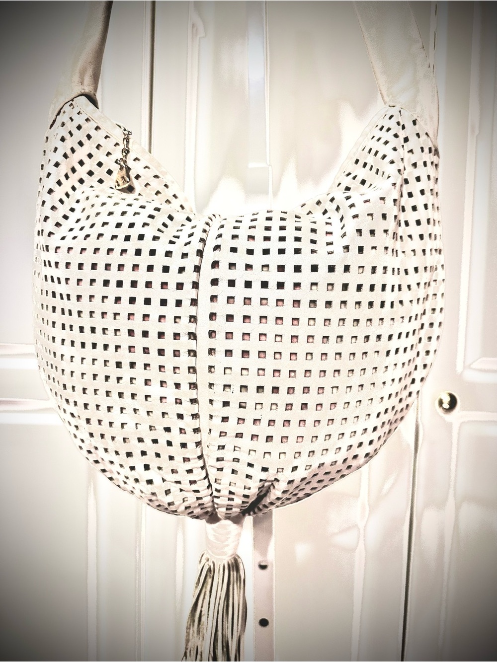 Brio White Leather Bag